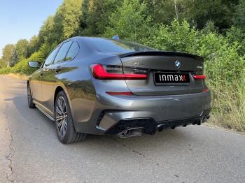 Диффузор заднего бампера М-Perfomance 340 Inmax BMW 3 серия  G20 (2018-2022) седан (цвет: черный глянец)