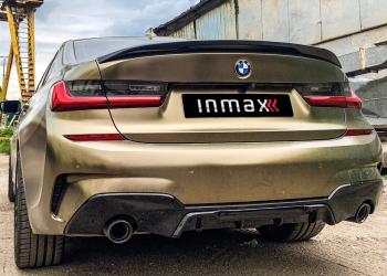 Диффузор заднего бампера М-Perfomance 320 Inmax BMW 3 серия  G20 (2018-2022) седан (цвет: черный глянец)
