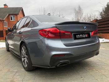 10 499 р. Пластиковые накладки под пороги M-порогов BMW 5 серия G30 дорестайлинг, седан (2016-2020) (черный глянец)  с доставкой в г. Белгород. Увеличить фотографию 11
