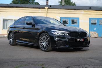 10 499 р. Пластиковые накладки под пороги M-порогов BMW 5 серия G30 дорестайлинг, седан (2016-2020) (черный глянец)  с доставкой в г. Белгород. Увеличить фотографию 12