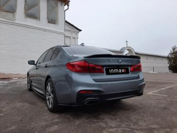 10 499 р. Пластиковые накладки под пороги M-порогов BMW 5 серия G30 дорестайлинг, седан (2016-2020) (черный глянец)  с доставкой в г. Белгород. Увеличить фотографию 13