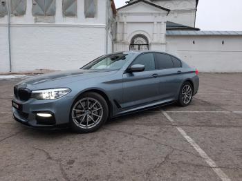 10 499 р. Пластиковые накладки под пороги M-порогов BMW 5 серия G30 дорестайлинг, седан (2016-2020) (черный глянец)  с доставкой в г. Белгород. Увеличить фотографию 14