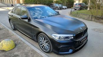 10 499 р. Пластиковые накладки под пороги M-порогов BMW 5 серия G30 дорестайлинг, седан (2016-2020) (черный глянец)  с доставкой в г. Белгород. Увеличить фотографию 19