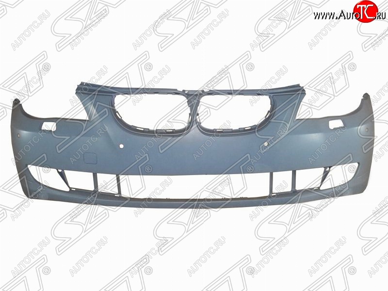 6 999 р. Передний бампер SAT (под омыватели и сонары, пр-во Тайвань) BMW 5 серия E60 седан дорестайлинг (2003-2007) (Неокрашенный)  с доставкой в г. Белгород