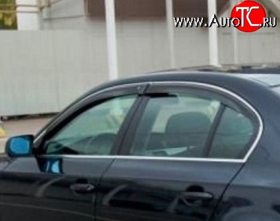 999 р. Комплект дефлекторов окон (ветровиков) 4 шт. (седан) Russtal BMW 5 серия E60 седан дорестайлинг (2003-2007)  с доставкой в г. Белгород