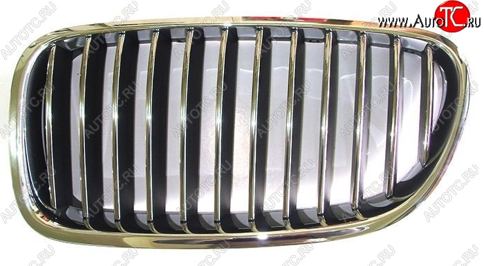 1 799 р. Левая решетка радиатора SAT (хром) BMW 5 серия F11 дорестайлинг, универсал (2009-2013) (Неокрашенная)  с доставкой в г. Белгород