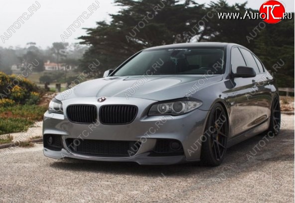 1 499 р. Реснички на фары CT BMW 5 серия F11 дорестайлинг, универсал (2009-2013) (Неокрашенные)  с доставкой в г. Белгород