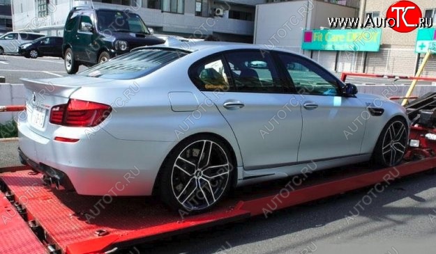 6 749 р. Лип спойлер CT v1 BMW 5 серия F10 седан дорестайлинг (2009-2013) (Неокрашенный)  с доставкой в г. Белгород