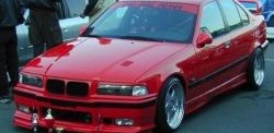 849 р. Реснички на фары Sport BMW 3 серия E36 седан (1990-2000) (Неокрашенные)  с доставкой в г. Белгород. Увеличить фотографию 2