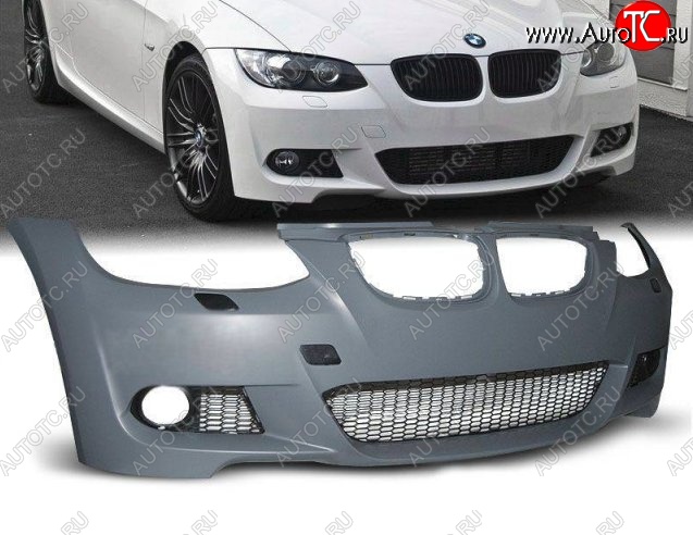 40 899 р. Передний бампер (E92) M-pakiet BMW 3 серия E90 седан дорестайлинг (2004-2008) (Неокрашенный)  с доставкой в г. Белгород