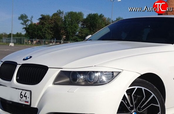 979 р. Реснички на фары M-VRS v1 BMW 3 серия E90 седан дорестайлинг (2004-2008) (Неокрашенные)  с доставкой в г. Белгород