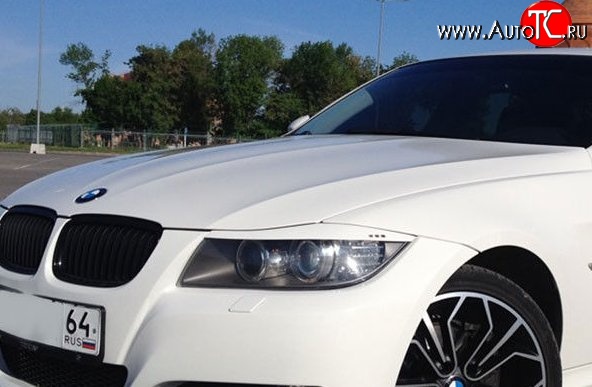 1 049 р. Реснички на фары M-VRS v2 BMW 3 серия E90 седан дорестайлинг (2004-2008) (Неокрашенные)  с доставкой в г. Белгород