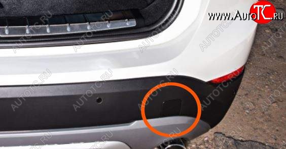 289 р. Заглушка в задний бампер SAT (под крюк)  BMW X1  F48 (2015-2019) дорестайлинг (Неокрашенная)  с доставкой в г. Белгород