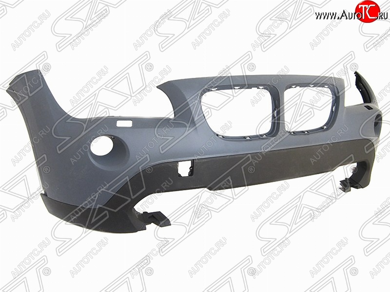 16 949 р. Передний бампер SAT (с отв. под омыватели фар) BMW X1 E84 (2009-2015) (Неокрашенный)  с доставкой в г. Белгород