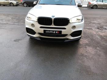 19 999 р. Сплиттер переднего бампера M-Performance BMW X5 F15 (2013-2018) (цвет: черный глянец)  с доставкой в г. Белгород. Увеличить фотографию 3