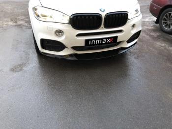 19 999 р. Сплиттер переднего бампера M-Performance BMW X5 F15 (2013-2018) (цвет: черный глянец)  с доставкой в г. Белгород. Увеличить фотографию 5
