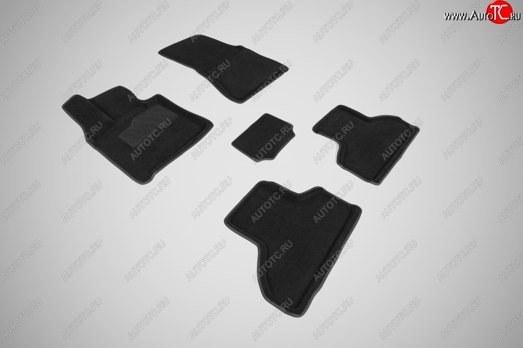 5 699 р. Износостойкие коврики в салон SeiNtex Premium 3D 4 шт. (ворсовые, черные) BMW X5 F15 (2013-2018)  с доставкой в г. Белгород