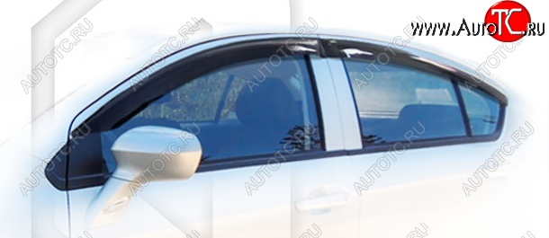 2 199 р. Дефлектора окон CA-Plastiс Brilliance H230 седан (2015-2017) (Classic полупрозрачный, Без хром.молдинга)  с доставкой в г. Белгород