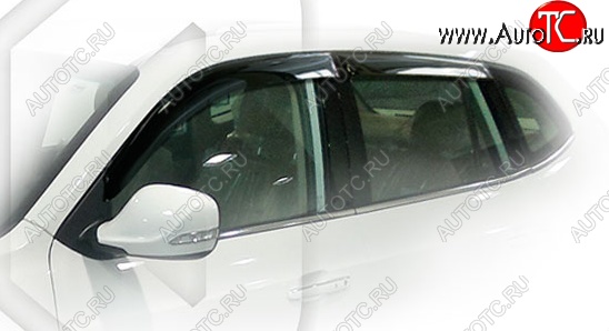 2 159 р. Ветровики дверей CA-Plastic Brilliance V5 (2012-2018) (Classic полупрозрачный, Без хром.молдинга)  с доставкой в г. Белгород