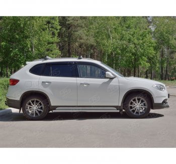 19 999 р. Защита порогов из круглой трубы d63 мм SLITKOFF v1 Brilliance V5 (2012-2018)  с доставкой в г. Белгород. Увеличить фотографию 2
