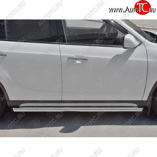 19 999 р. Защита порогов из круглой трубы d63 мм SLITKOFF v1 Brilliance V5 (2012-2018)  с доставкой в г. Белгород