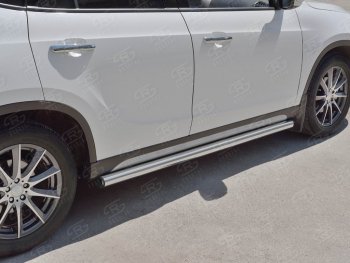 18 799 р. Защита порогов из круглой трубы d63 мм SLITKOFF v2 Brilliance V5 (2012-2018)  с доставкой в г. Белгород. Увеличить фотографию 3