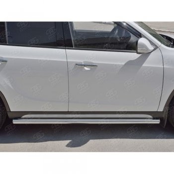 19 999 р. Защита порогов из круглой трубы d63 мм SLITKOFF v3 Brilliance V5 (2012-2018)  с доставкой в г. Белгород. Увеличить фотографию 2
