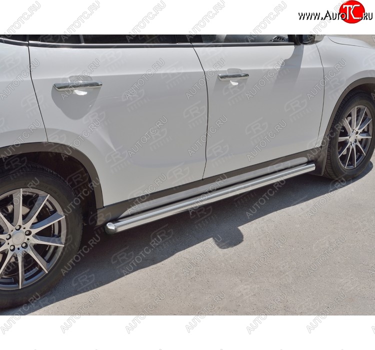 19 999 р. Защита порогов из круглой трубы d63 мм SLITKOFF v3 Brilliance V5 (2012-2018)  с доставкой в г. Белгород