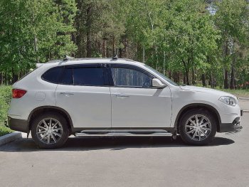 24 549 р. Защита порогов из трубы d76 мм с пластиковыми вставками для ног SLITKOFF v1 Brilliance V5 (2012-2018)  с доставкой в г. Белгород. Увеличить фотографию 2