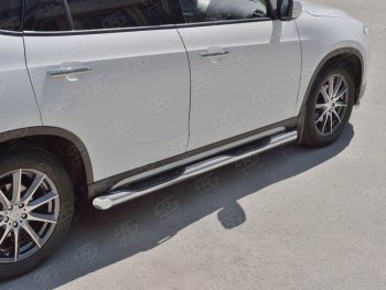 24 549 р. Защита порогов из трубы d76 мм с пластиковыми вставками для ног SLITKOFF v1 Brilliance V5 (2012-2018)  с доставкой в г. Белгород. Увеличить фотографию 4