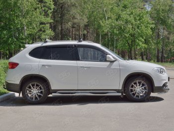24 549 р. Защита порогов из трубы d76 мм с пластиковыми вставками для ног SLITKOFF v3 Brilliance V5 (2012-2018)  с доставкой в г. Белгород. Увеличить фотографию 2