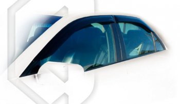 Ветровики дверей CA-Plastic Cadillac CTS седан (2002-2007) (Classic полупрозрачный, Без хром.молдинга)