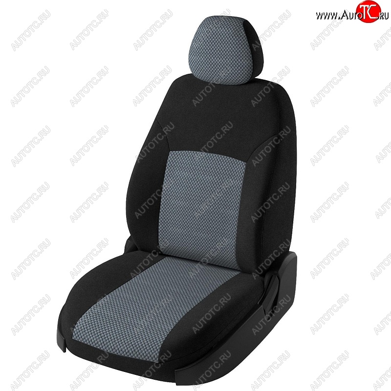 5 899 р. Чехлы для сидений Lord Autofashion Дублин (жаккард) Vortex Tingo рестайлинг (2012-2014) (Чёрный, вставка стежок серый)  с доставкой в г. Белгород