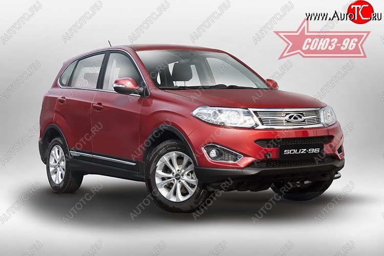 4 859 р. Декоративный элемент решетки радиатора Souz-96 (d10)  Chery Tiggo 5  (T21) (2014-2017) дорестайлинг  с доставкой в г. Белгород