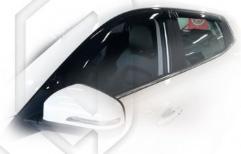 2 159 р. Дефлектора окон CA-Plastic Chery Tiggo 4 1-ый рестайлинг (2018-2023) (серия Classic полупрозрачный, Без хром молдинга)  с доставкой в г. Белгород. Увеличить фотографию 2