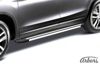 Порожки для ног Arbori Luxe Black Chevrolet Trailblazer  GM800 (2012-2016) дорестайлинг