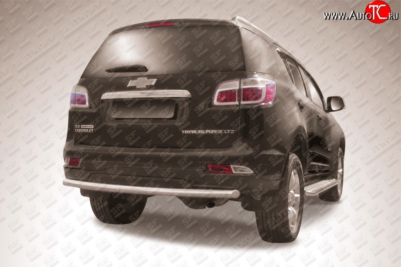 11 599 р. Одинарная защита заднего бампера из трубы диаметром 57 мм Slitkoff Chevrolet Trailblazer GM800 дорестайлинг (2012-2016) (Нержавейка, Полированная)  с доставкой в г. Белгород