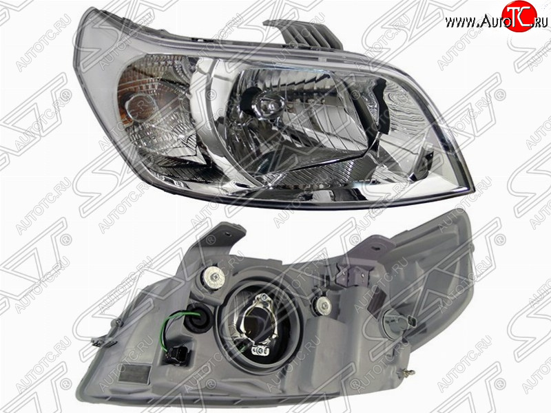3 479 р. Правая фара передняя SAT (под корректор) Chevrolet Aveo T250 хэтчбек 5 дв рестайлинг (2006-2011)  с доставкой в г. Белгород