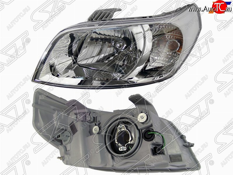 3 479 р. Левая фара SAT (под корректор) Chevrolet Aveo T250 хэтчбек 5 дв рестайлинг (2006-2011)  с доставкой в г. Белгород