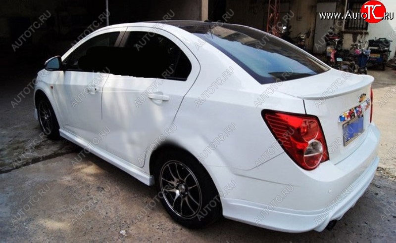 2 999 р. Лип спойлер CT Chevrolet Aveo T300 седан (2011-2015) (Неокрашенный)  с доставкой в г. Белгород