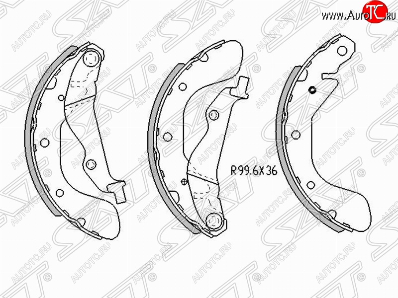 1 249 р. Колодки тормозные задние SAT Chevrolet Captiva 2-ой рестайлинг (2013-2016)  с доставкой в г. Белгород