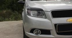1 569 р. Реснички на фары RA Chevrolet Aveo T200 хэтчбек 5 дв (2002-2008) (Неокрашенные)  с доставкой в г. Белгород. Увеличить фотографию 2