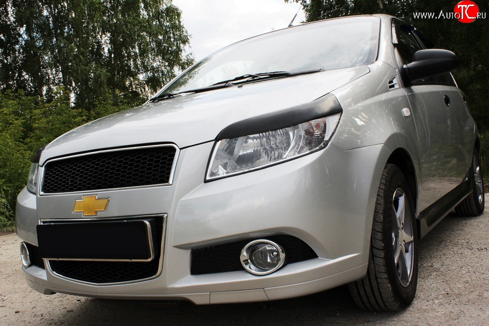 1 569 р. Реснички на фары RA Chevrolet Aveo T200 хэтчбек 5 дв (2002-2008) (Неокрашенные)  с доставкой в г. Белгород
