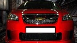 7 199 р. Передний бампер CT Chevrolet Aveo T250 седан рестайлинг (2006-2011) (Неокрашенный)  с доставкой в г. Белгород. Увеличить фотографию 2