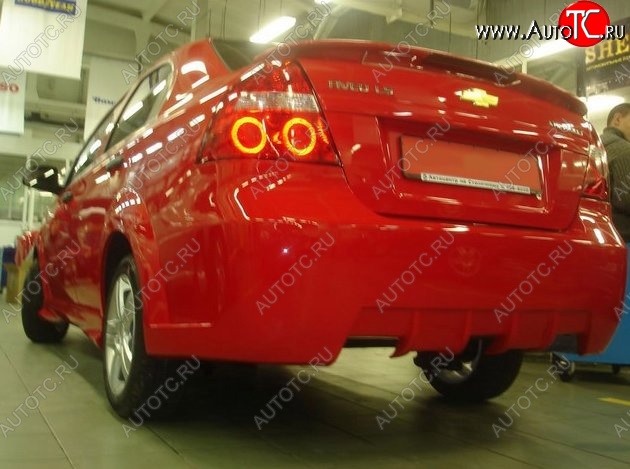 7 199 р. Задний бампер CT Chevrolet Aveo T250 седан рестайлинг (2006-2011) (Неокрашенный)  с доставкой в г. Белгород