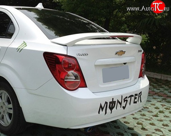 4 549 р. Спойлер M-VRS V2 Chevrolet Aveo T300 седан (2011-2015) (Неокрашенный)  с доставкой в г. Белгород