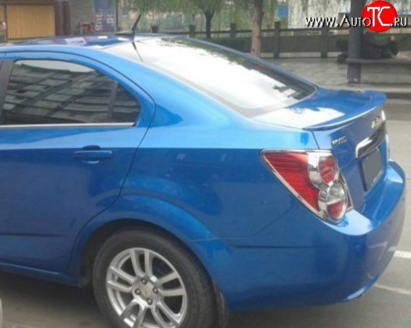 2 859 р. Лип спойлер M-VRS Chevrolet Aveo T300 седан (2011-2015) (Неокрашенный)  с доставкой в г. Белгород