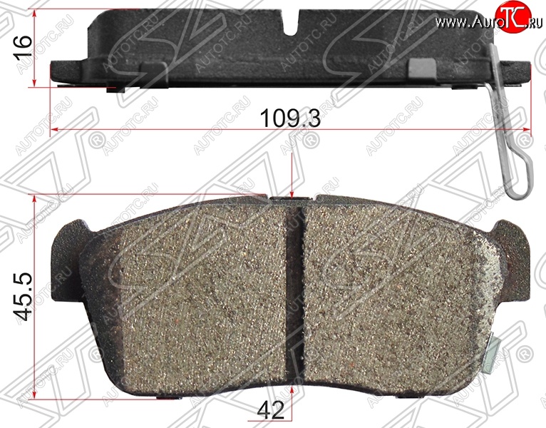 1 099 р. Колодки тормозные SAT (передние) Opel Insignia A дорестайлинг седан (2008-2013)  с доставкой в г. Белгород