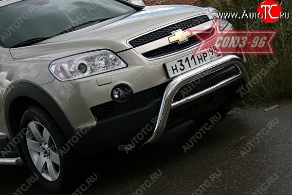 18 314 р. Защита переднего бампера Souz-96 (d76) Chevrolet Captiva  дорестайлинг (2006-2011)  с доставкой в г. Белгород