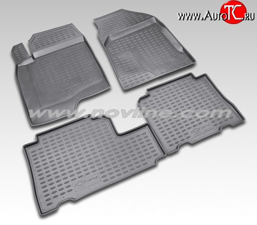 971 р. Коврики в салон Element 4 шт. (полиуретан)  Chevrolet Captiva (2006-2011)  дорестайлинг  с доставкой в г. Белгород